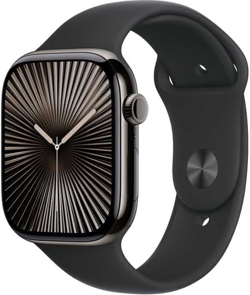 Js watch 10 GPS + Cellular 42 mm Smartwatch with Jet Black, Silver & Gold Titanium Aluminium Case: