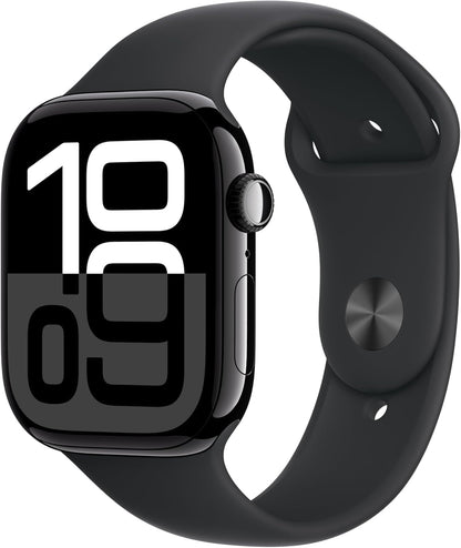 Js watch 10 GPS + Cellular 42 mm Smartwatch with Jet Black, Silver & Gold Titanium Aluminium Case: