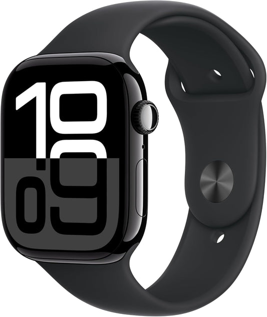 Js watch 10 GPS + Cellular 42 mm Smartwatch with Jet Black, Silver & Gold Titanium Aluminium Case: