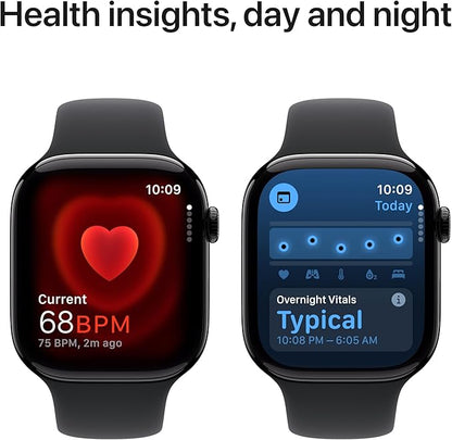 Js watch 10 GPS + Cellular 42 mm Smartwatch with Jet Black, Silver & Gold Titanium Aluminium Case: